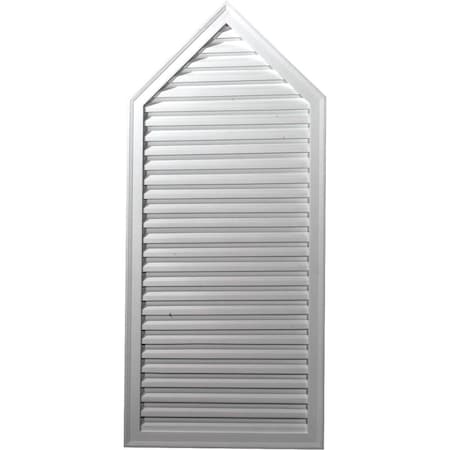 Ekena Millwork Peaked Urethane Gable Vent Louver, Non-Functional, 24"W x 39"H GVPE24X39D